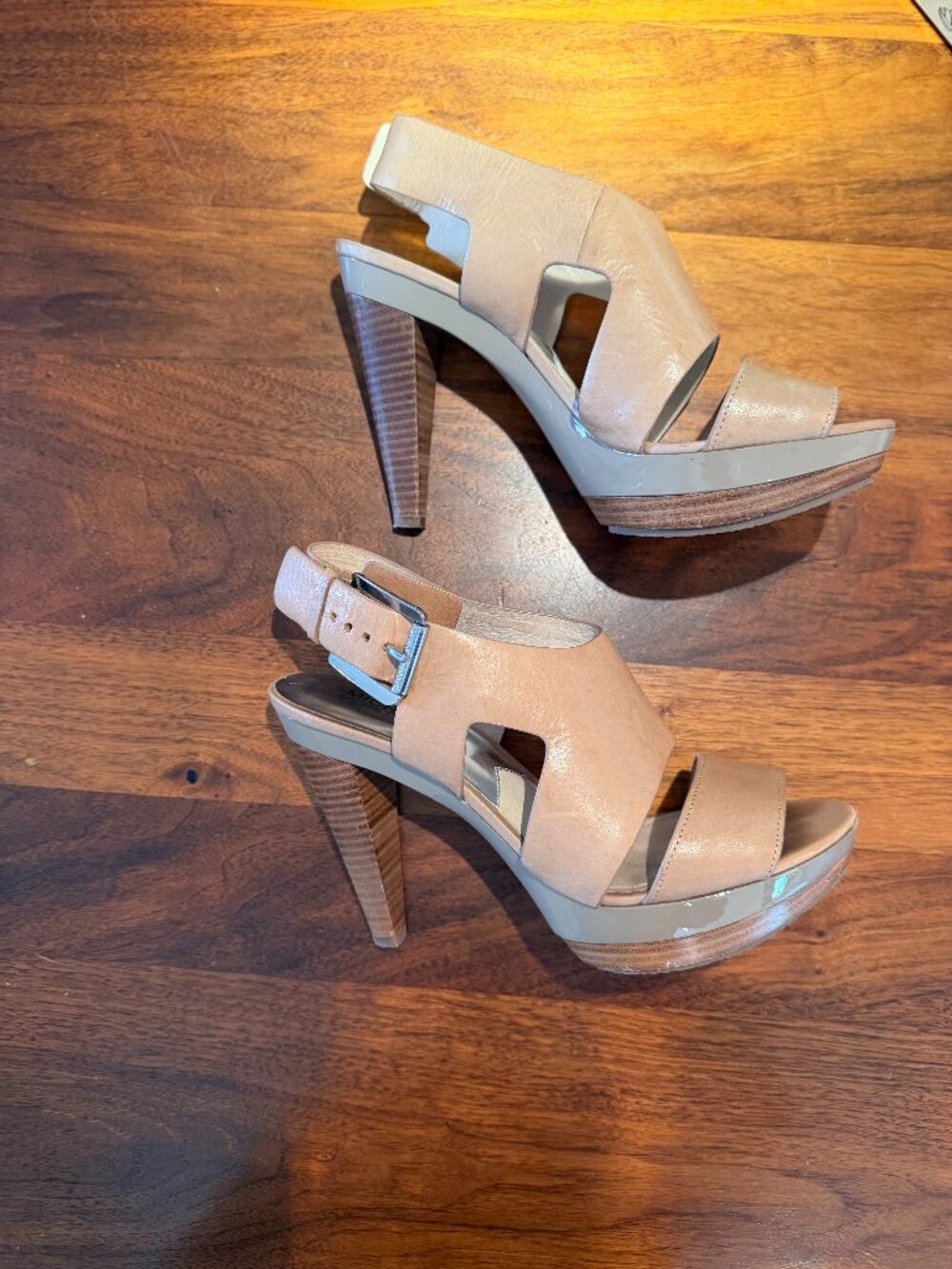 Michael Kors Carla Platform Heeled Sandal, W Size 9.5